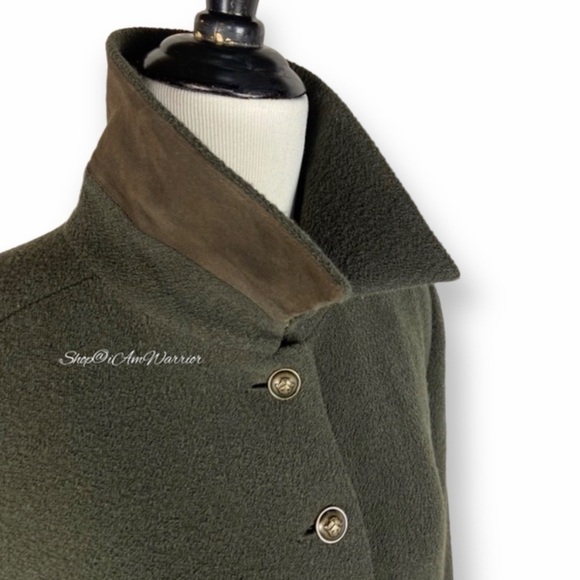 Bill Blass NY RARE Olive Wool-Cashmere Military Riding Coat shop@iamwarrior - Picture 5 of 14